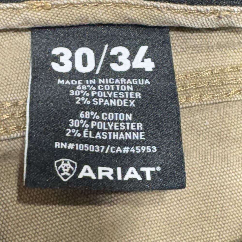 Ariat Rebar M4 DuraStretch Pants Mens 30x32 Khaki Low Rise Boot DOUBLE KNEE Work - Picture 5 of 10